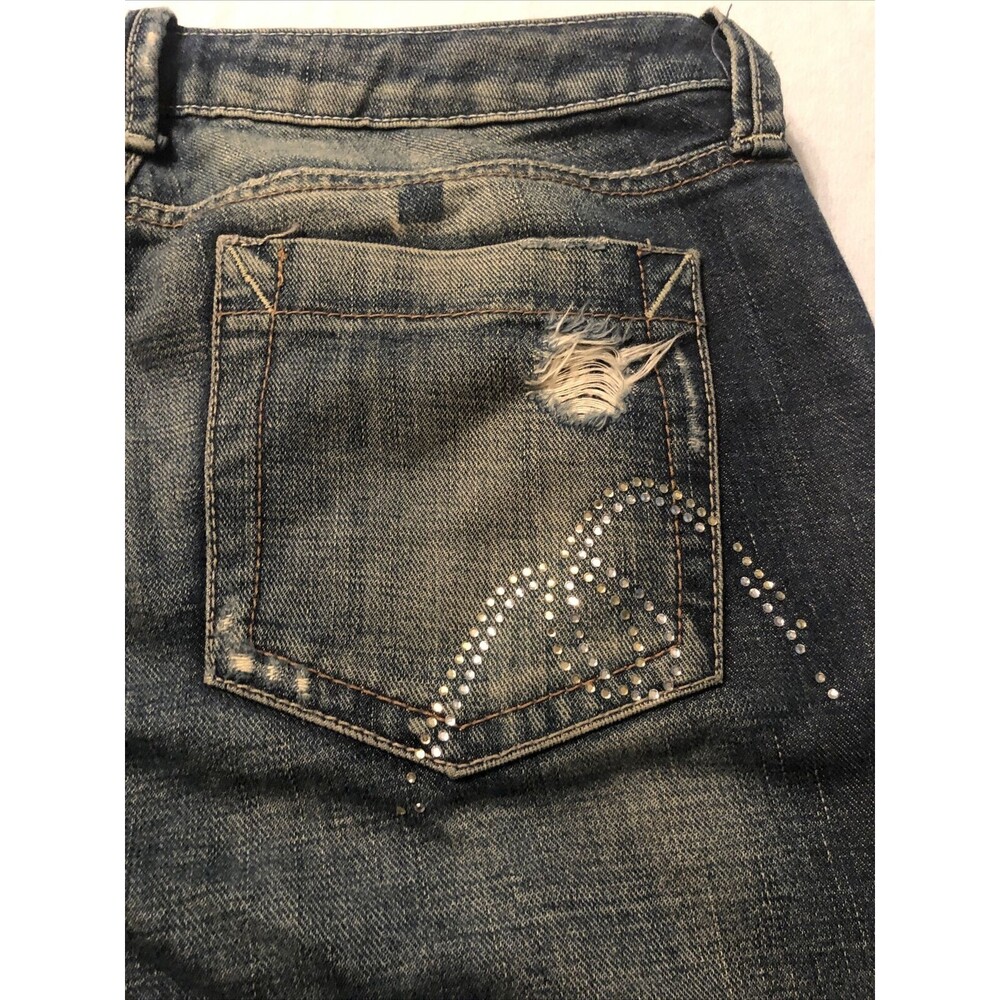 Mavi Women's Jeans Erin Glitter Back Pocket Destroyed Size 30 X 33